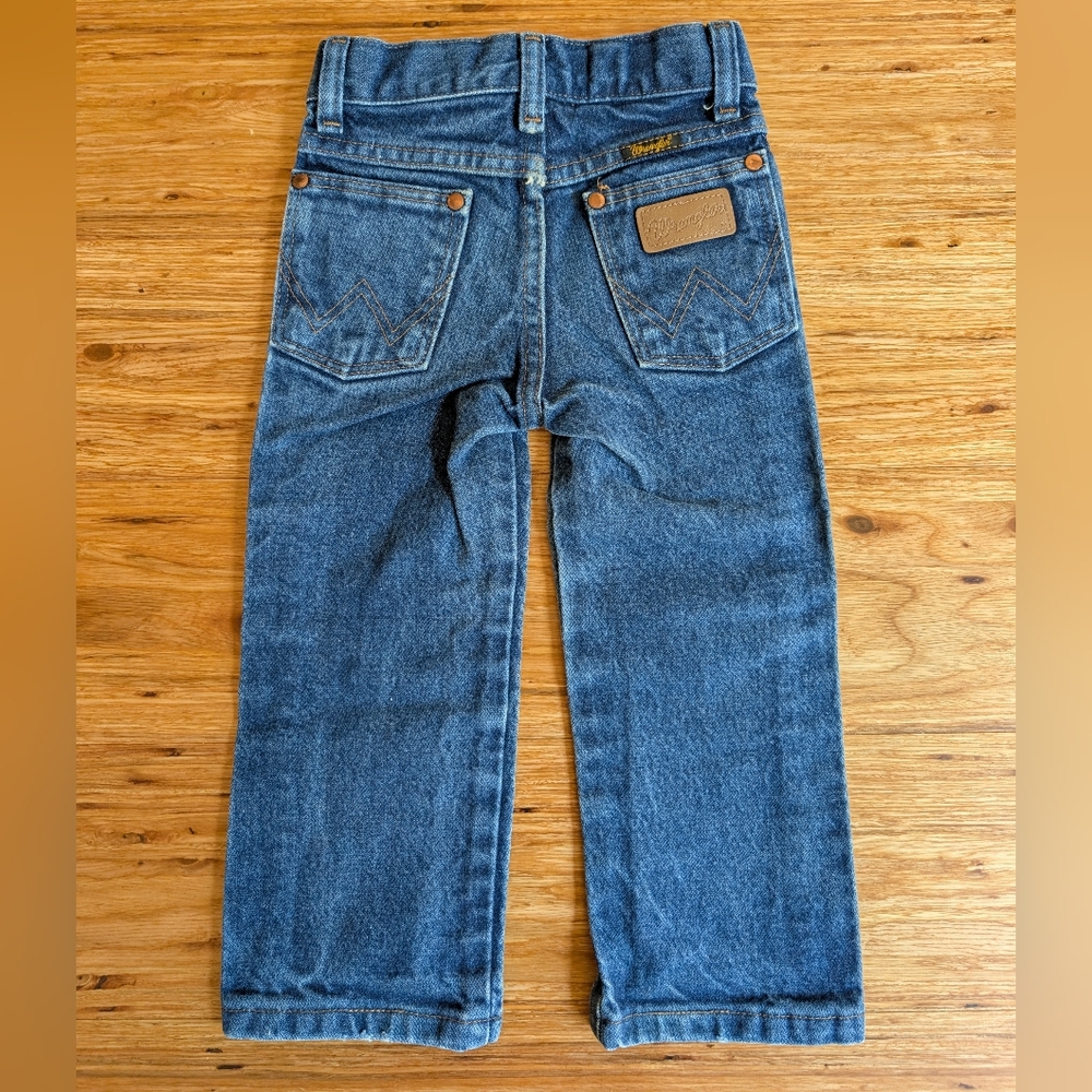 Wrangler 3T Kids Denim Stitched Western Slim Fit Blue Jeans